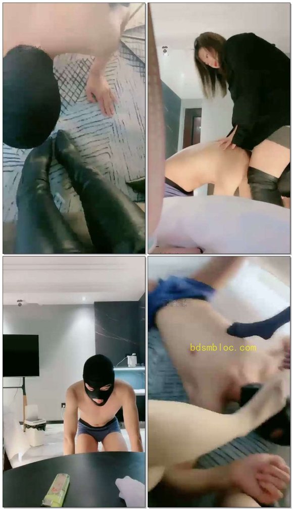 【不甜S】三个S调教一条狗，都是丝袜长靴大长腿，玩废