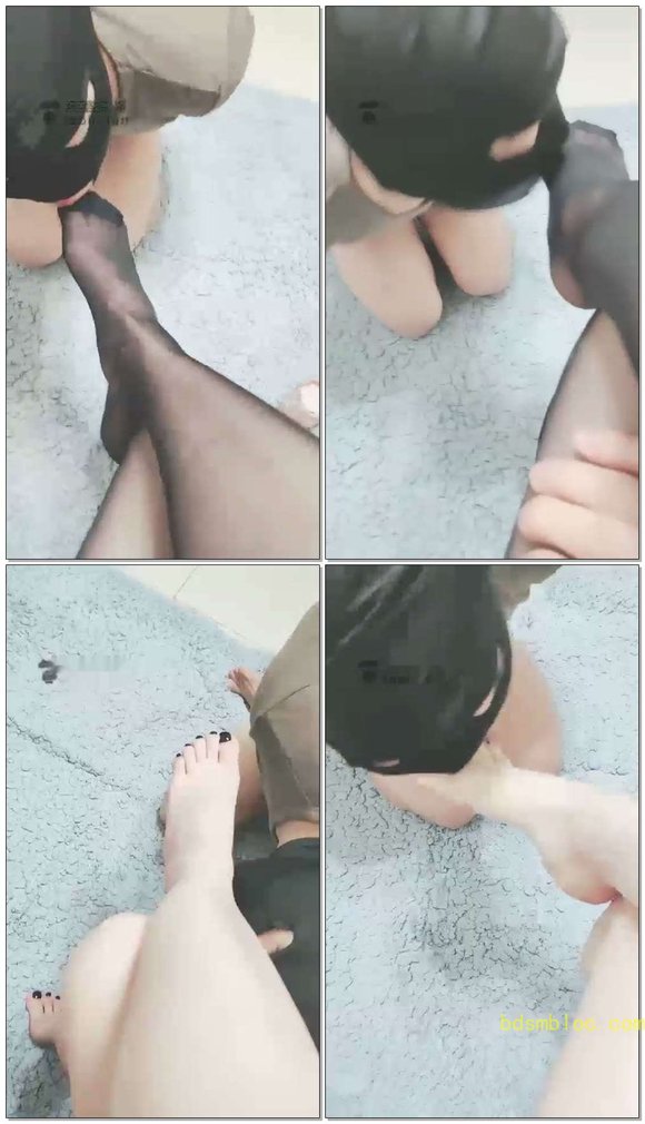 【灵竹S】专职脚奴伺候黑丝高跟嫩足