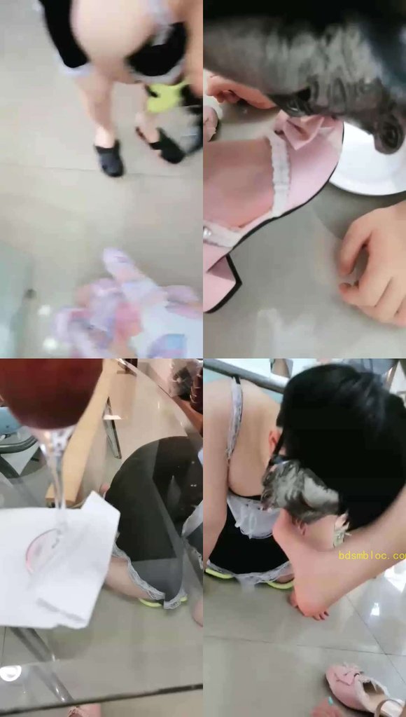 【禾禾子】饭桌调教叔叔，女仆装叔叔，喂食