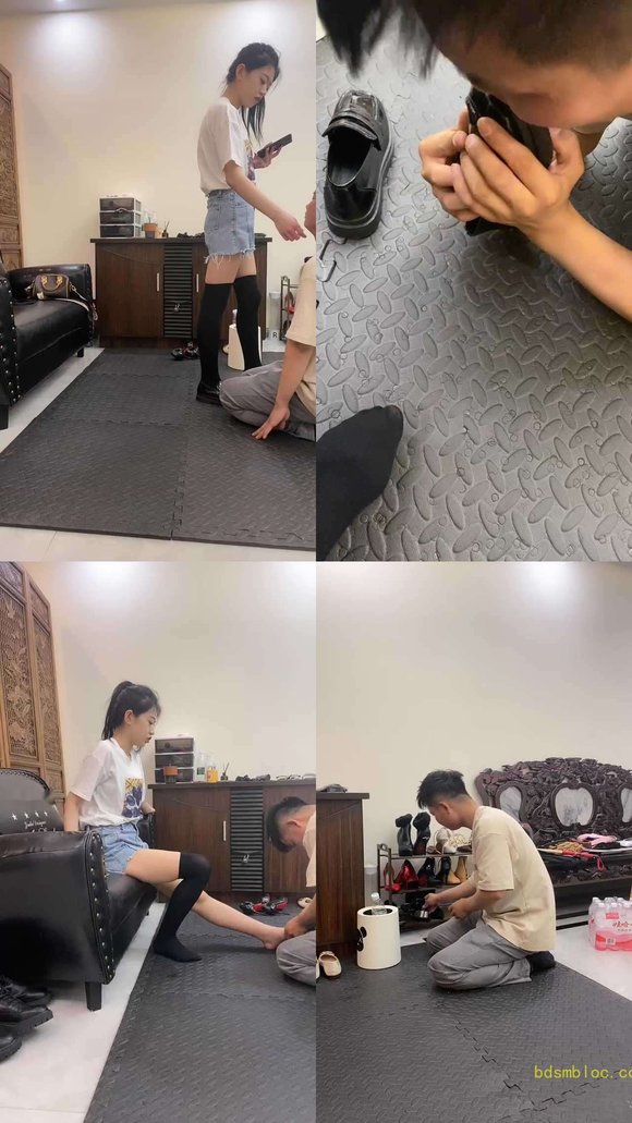 【琳嘉】性感女神皮鞋过膝袜-重度耳光连环抽