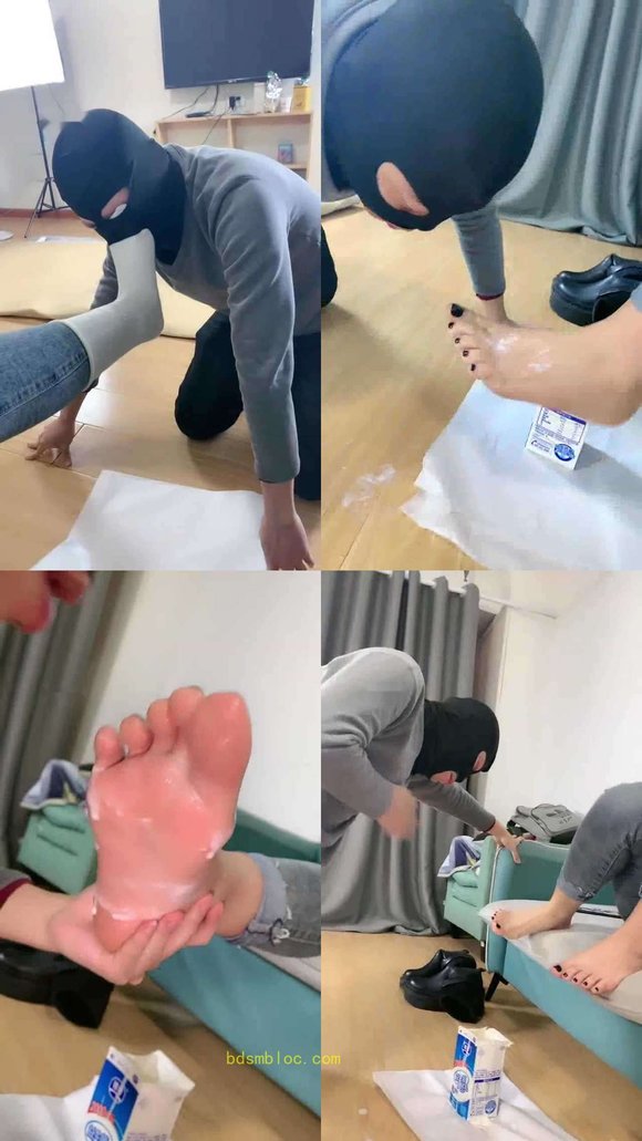 【肉肉】近距离白袜裸足恋足调-脚喂酸奶