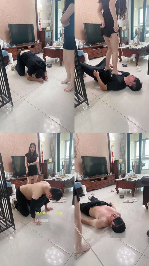 【济南蓝蓝大s】调教场暴力踢踹暴力耳光