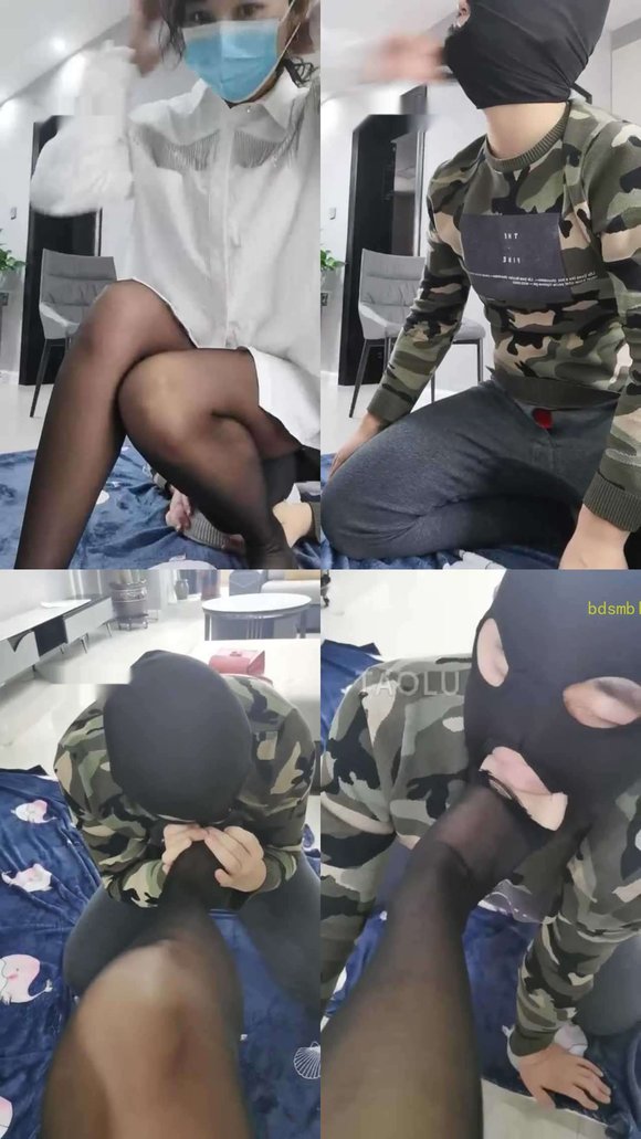 【堔儿女主】黑丝小白鞋开发新狗清理鞋底