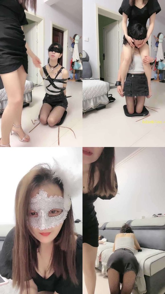 【甜野大王】女神犬-捆绑下跪/拍子抽打/美腿夹头/骑脖