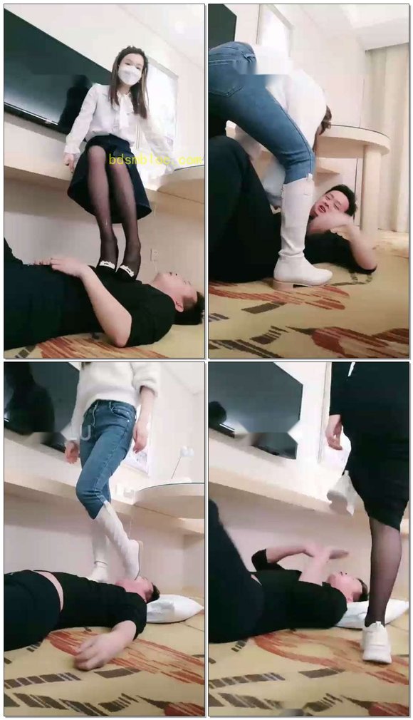 【小贱MT】全体重踩踏+黑丝的诱惑