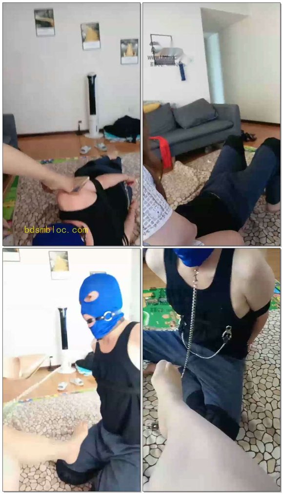 【平凡Sss夫妻】调教老贱狗，鞭打kb耳光口水