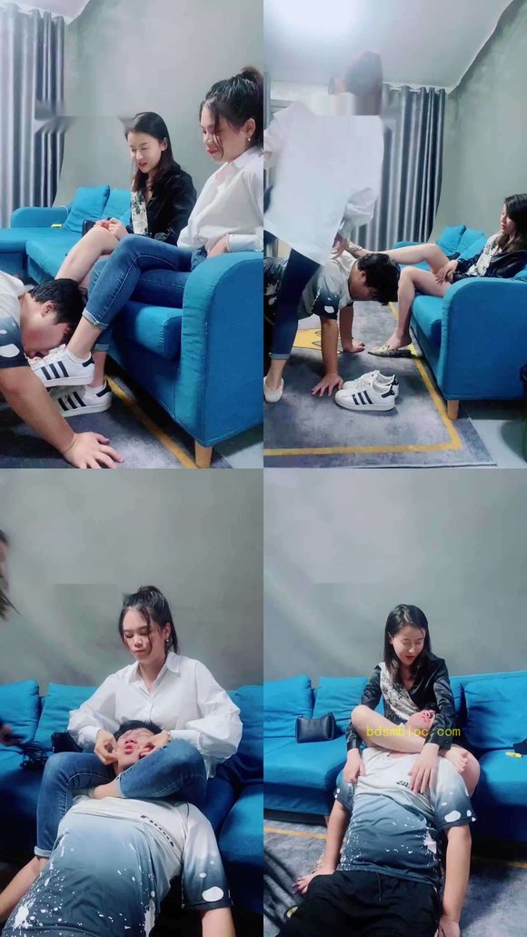 【婷婷】带同事体验sm游戏