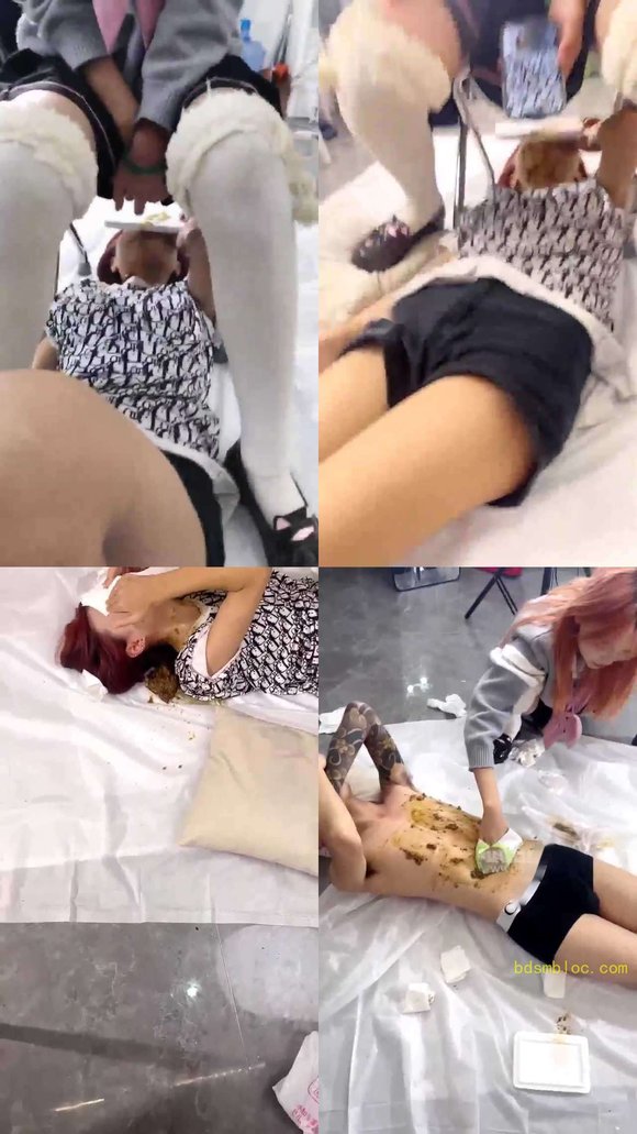 【双子姬】精神小妹黄金拉女奴脸崩溃大哭 黄金涂抹男奴