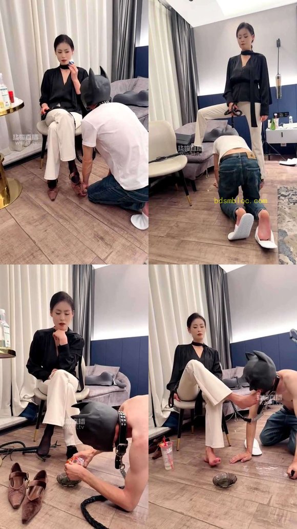 【可可夫妻】调教瘦弱恋足狗 美脚侍奉足蘸圣水喂食