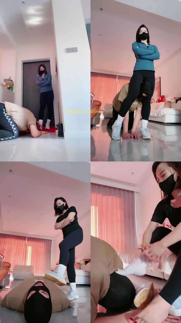 【冷颜】家奴跪着等主人健身回家