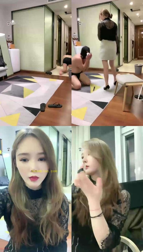 【筱月】模特回家虐狗，舔脚讨好哄开心