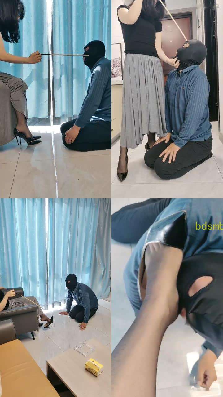 【辣姐】全程藤条暴揍废物老狗