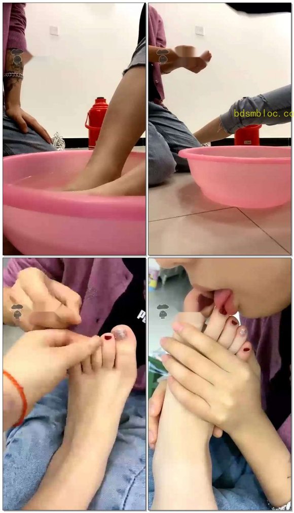 【司思s野的M】舔脚喝洗脚水吃烟灰，伺候主人洗脚,喝主人洗脚水,吃主人弹的烟灰,舔脚缝