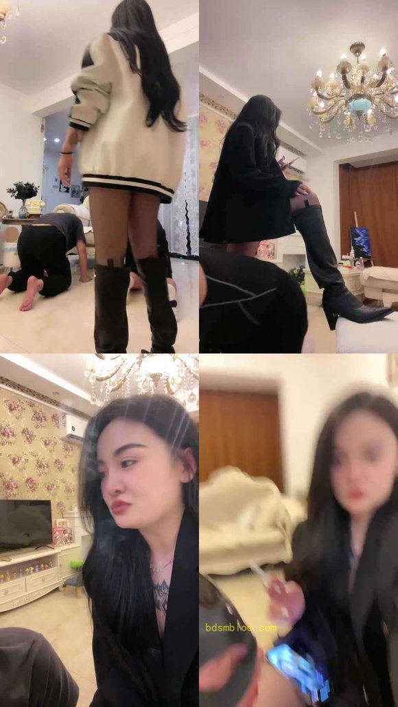 【安晴】精神小妹长靴黑丝重度提档/人体烟灰缸