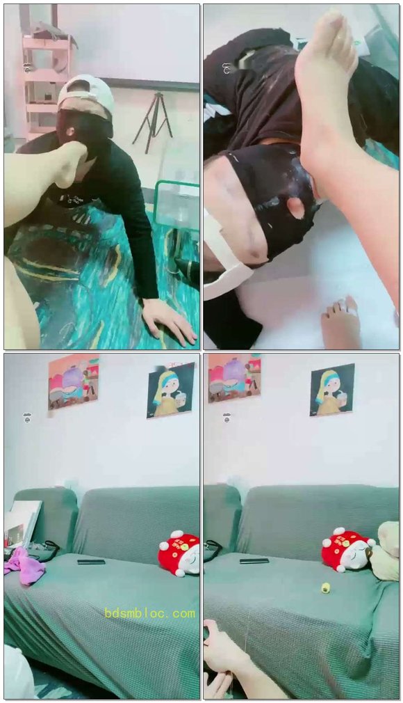 【美离子】好几天没洗脚了，酸奶涂脚舔，喝洗脚水