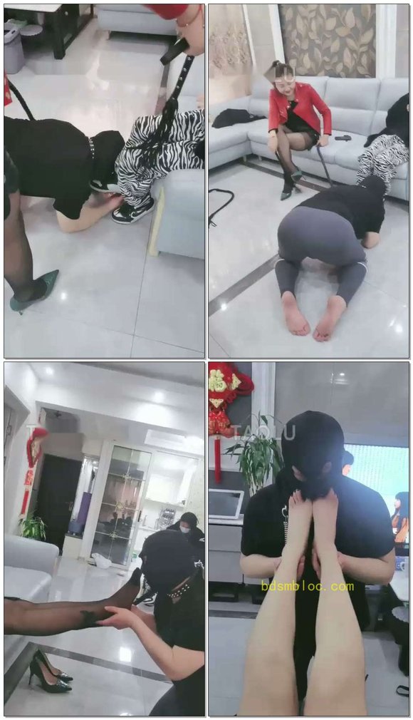 【梦蝶女王大人】素人闺蜜来做客，一起玩家奴