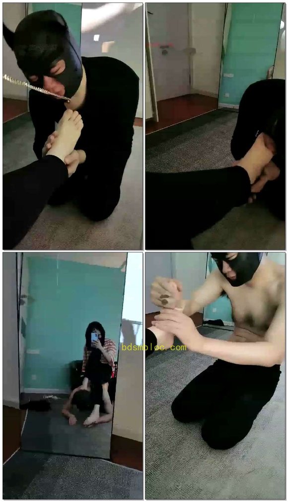 【凌希女王】调教跪在脚下的贱狗