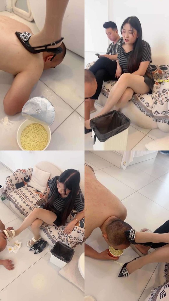 【贵阳可心fqS】圣水泡面，踩踏，贱狗舔厕纸，随时赏赐耳光