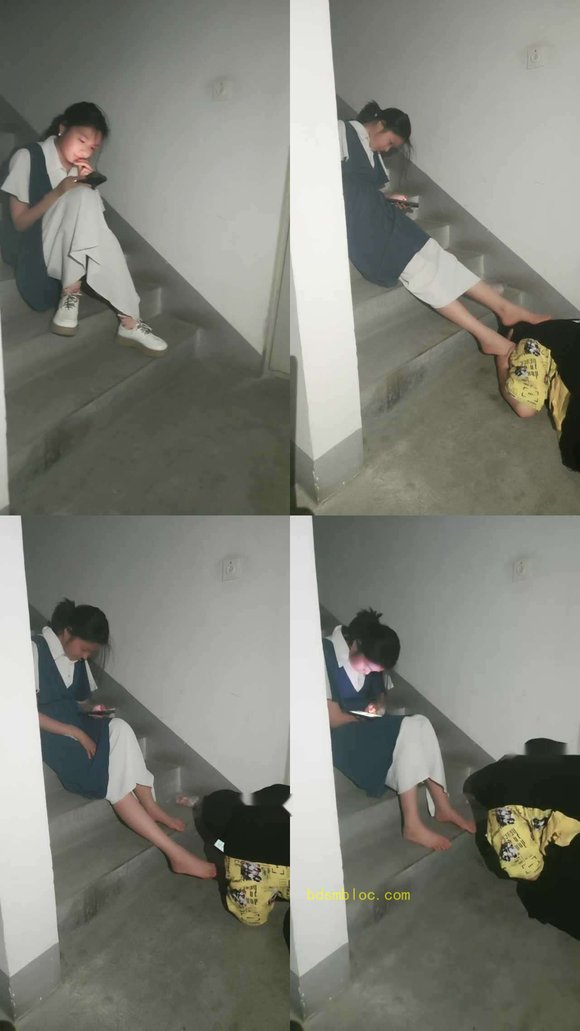 【雯雯可劲吃】职高女生楼梯间调狗【完整版】