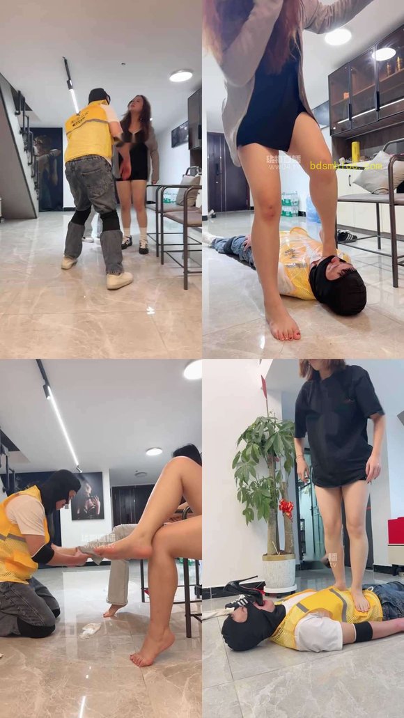 【小猫】多个女主惩罚迟到的外卖员