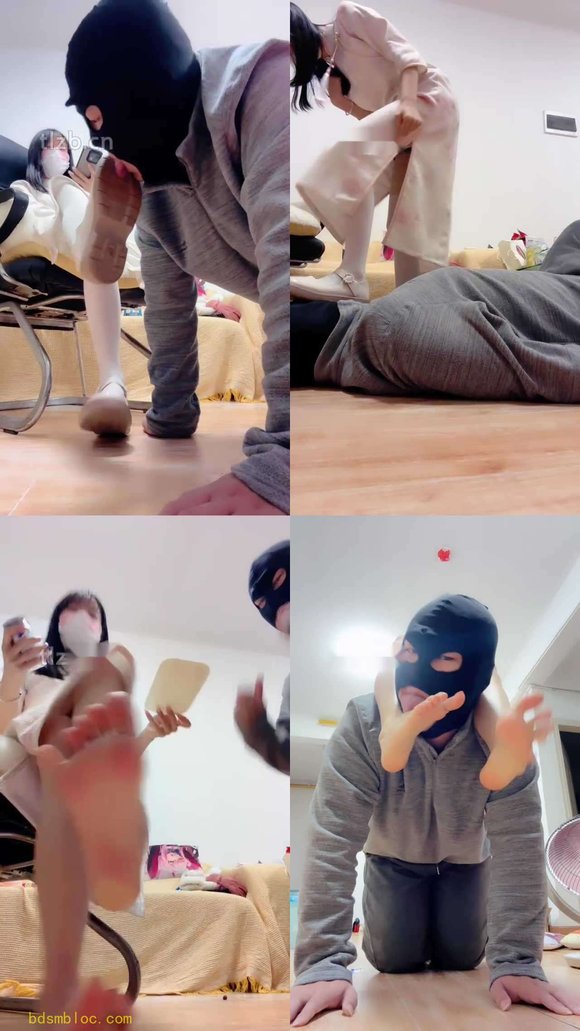 【奶味小仙女】洛丽塔S-皮鞋白袜踩虐哥哥-脚底喂食
