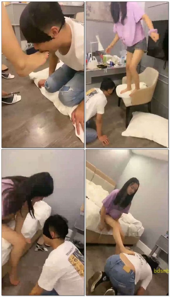 【00后叶娘小主】00后女王耳光，数据线，脏鞋底极度羞辱