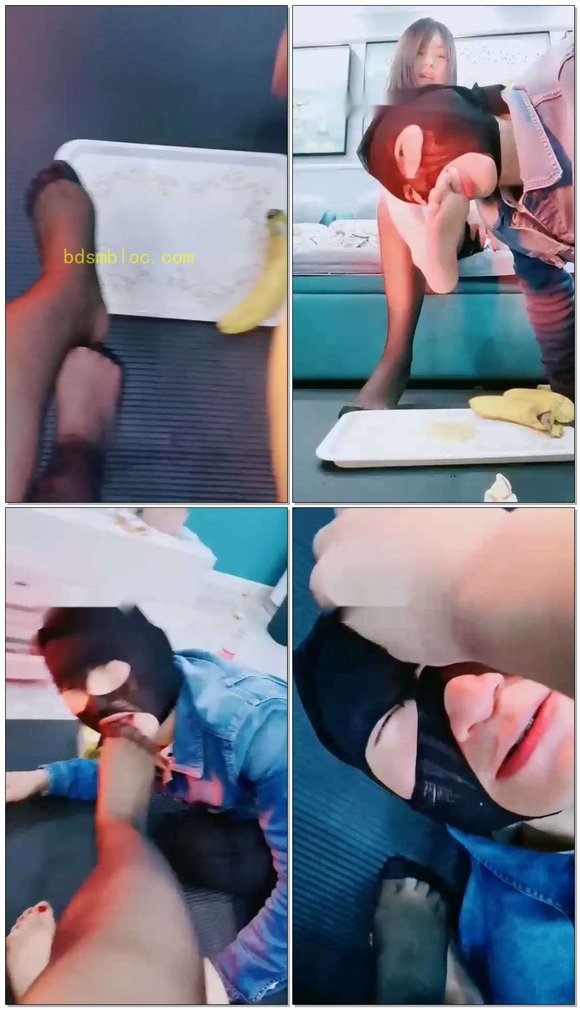 【紫襟女王】喝可乐洗脚水，吃香焦（脚）