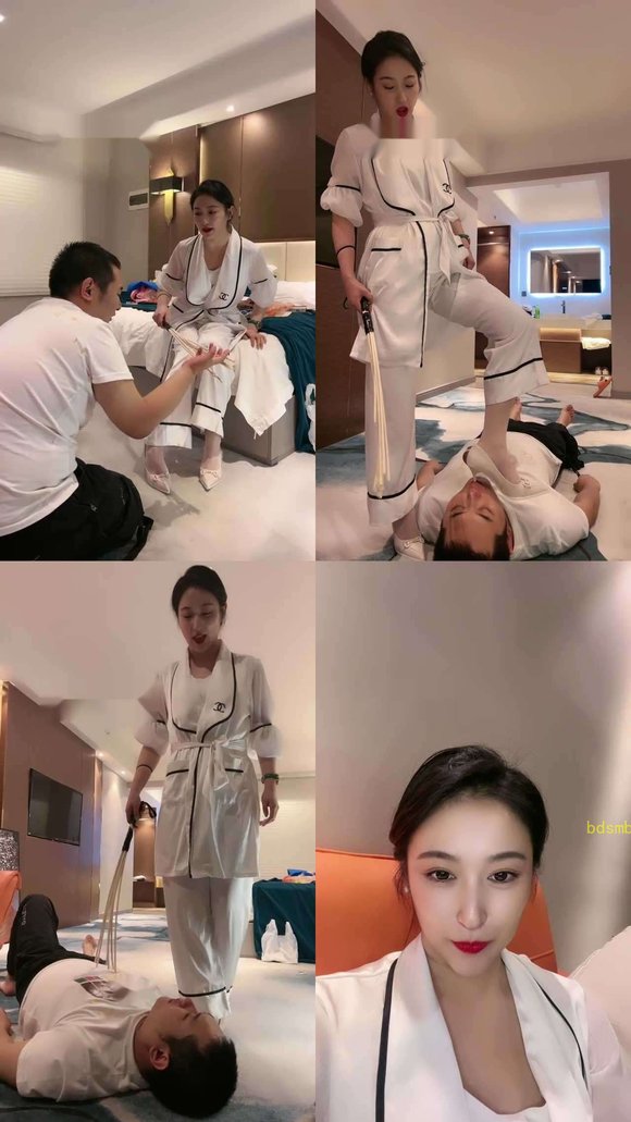 【鑫儿教头】藤条狠抽废物狗