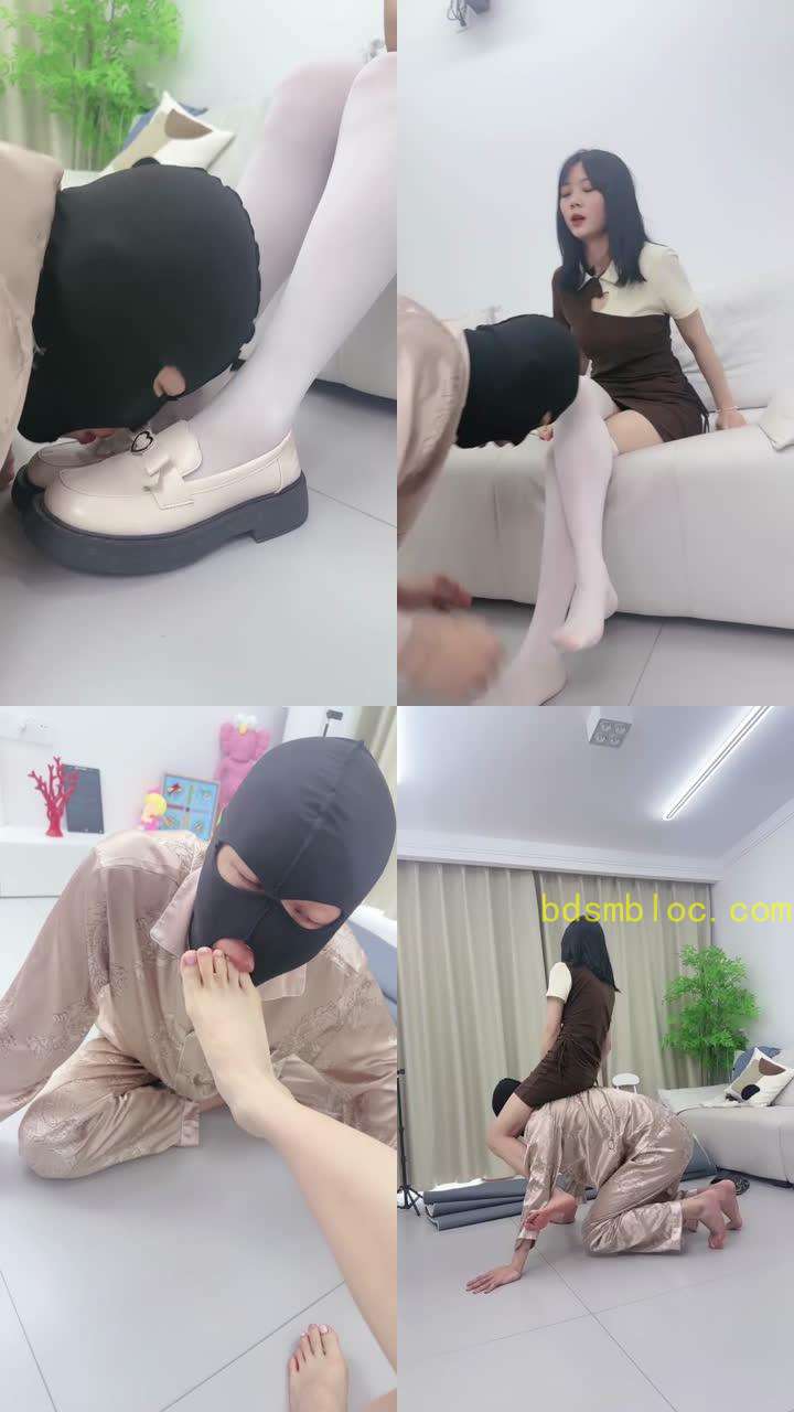 【兔兔酱】萝莉主白丝诱惑调贱奴