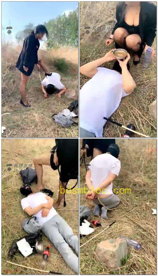 【鹿梦兮】户外呕吐圣水，全体重踩踏，耳光口水鼻涕，你想要的都有