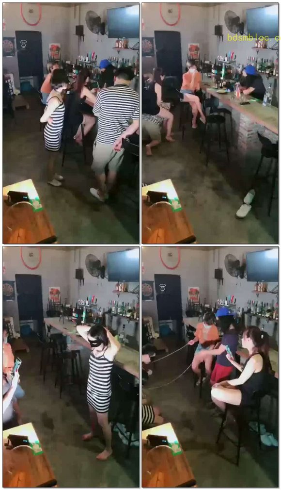 【囚夫妻】上官娴主带着囚夫囚妻到酒吧，指导酒吧客人如何玩我们