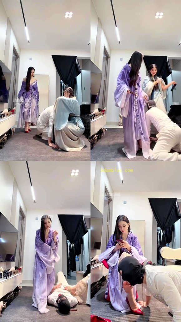 【风吟殿下】双主古装仙女范虐玩贱狗 恋足服侍