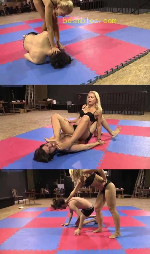【欧美女王】被骄傲的女格斗家Jenni打败太惨了！求饶也会被绞杀窒息踩脖子！