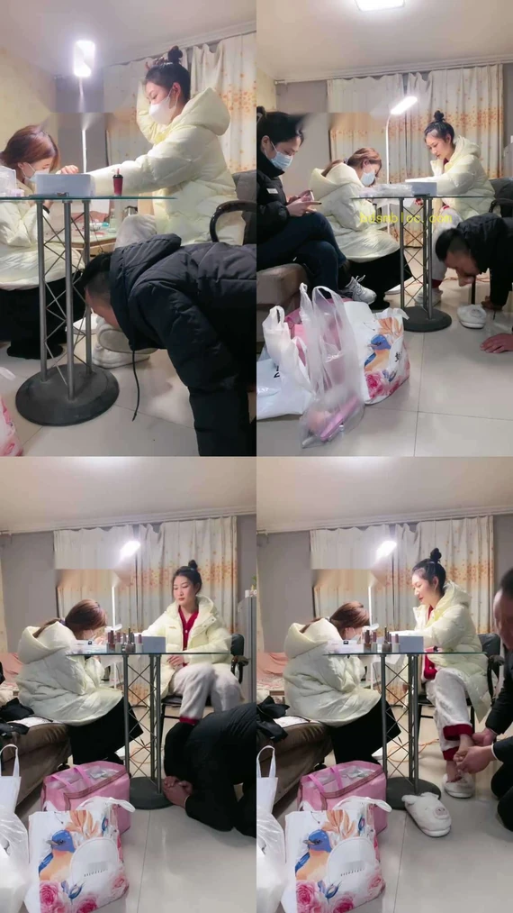【惜沫】刺激!美甲店当众素人的面tj狗