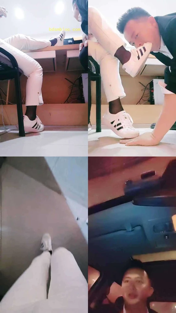 【小贱】素人同事脏鞋黑丝狂舔
