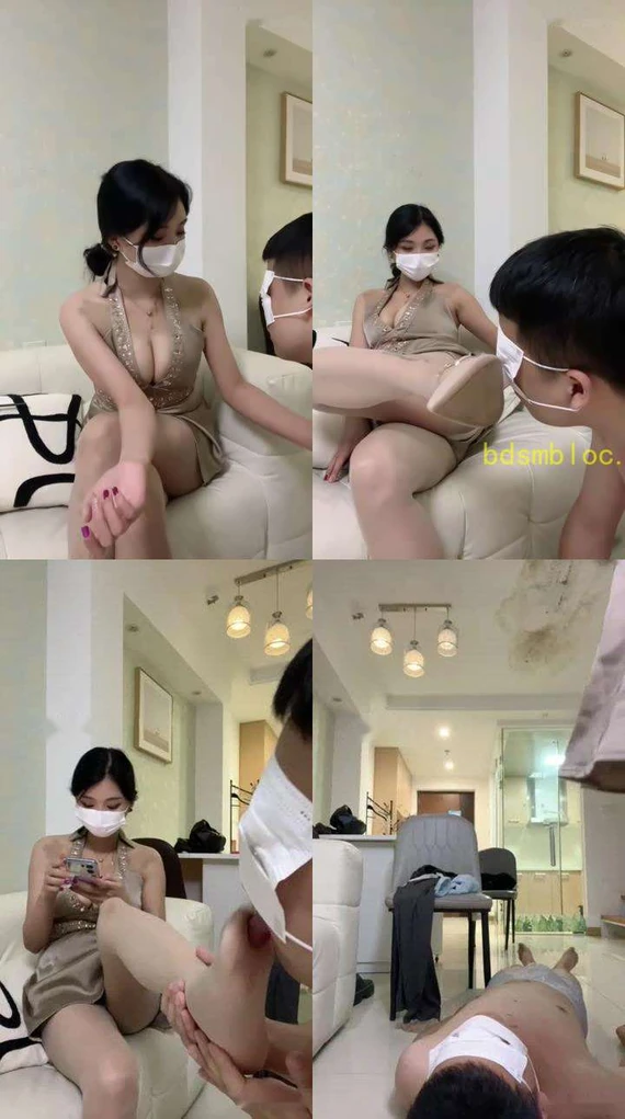 【泡芙】性感后妈TJ虐乳舔脚口水