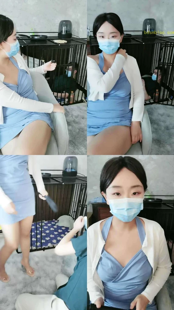 【桃桃樱】狗笼囚禁陪主人直播