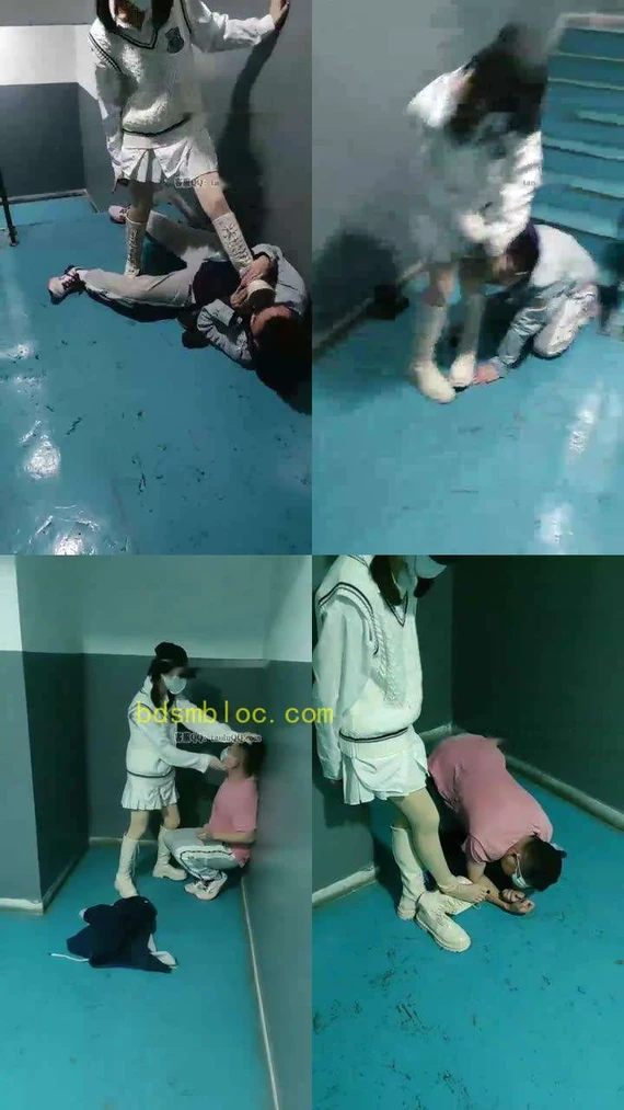 【丫丫在北京】楼梯调教贱狗