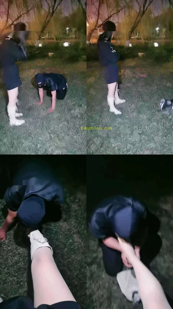 【语晴】户外长靴肉丝遛狗调