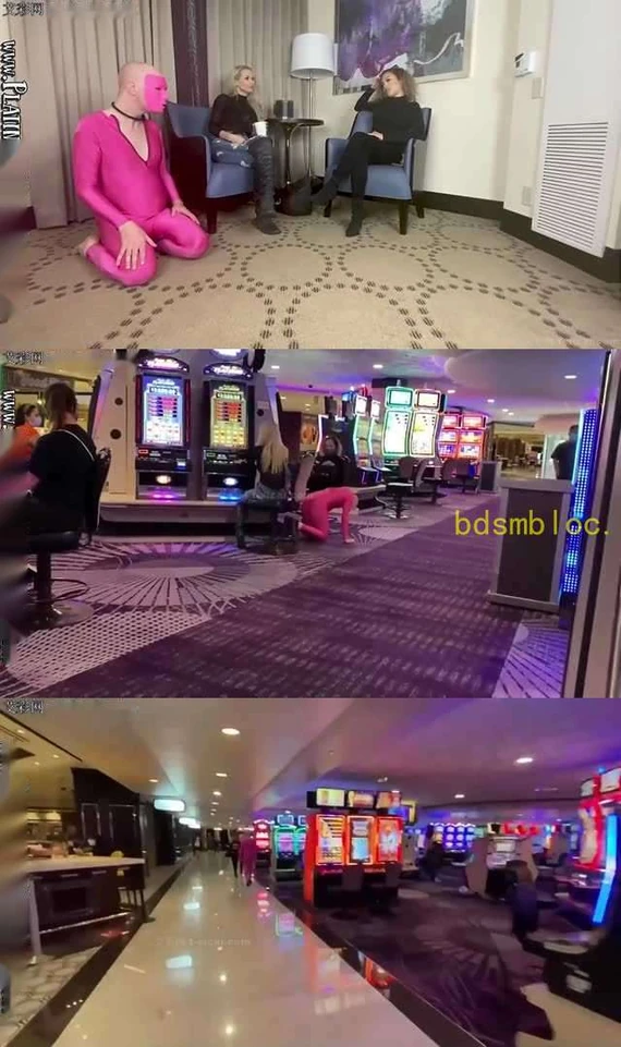 【欧美女王】AMG半小时公共场合公开调教大片!Platinum女神带闺蜜游戏厅虐玩贱狗