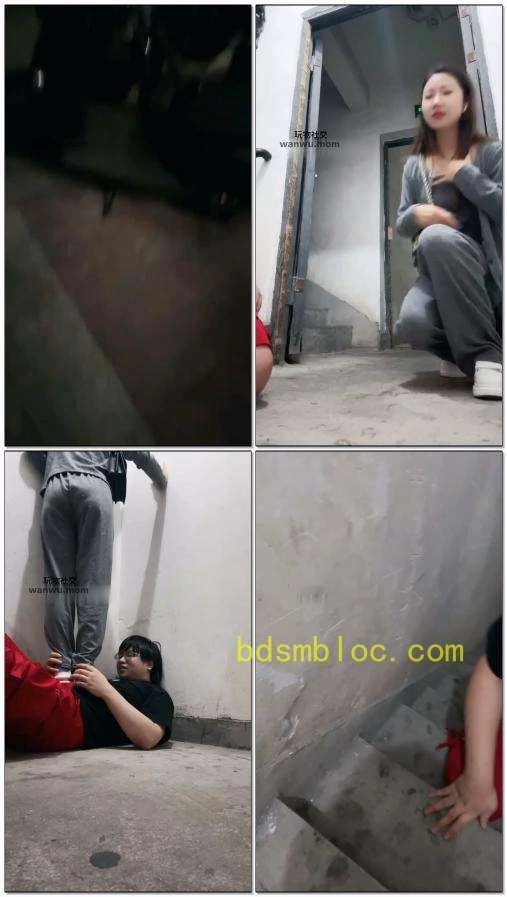 【素人挖掘机】楼道开发气质美女