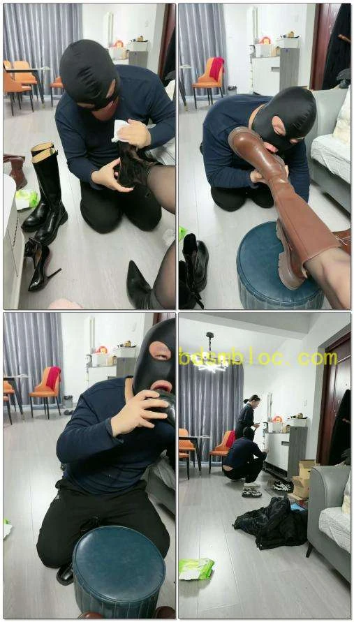 【董小姐S】狗清理鞋子的一天