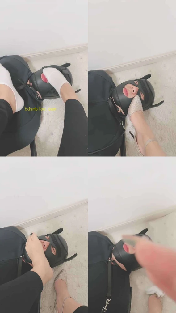 【上上】近距离-超臭原味白船袜气味辱