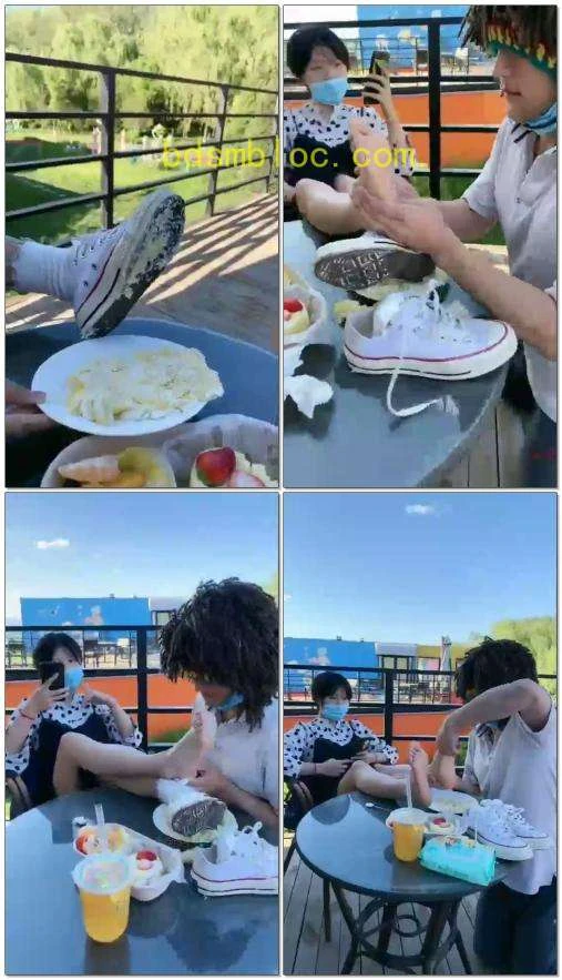 【美离子】下午茶时间刁难服务生，脚喂食【42分钟】【普清】