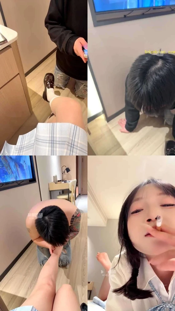 【Kkll】JK可爱主调教纹身狗美脚侍奉