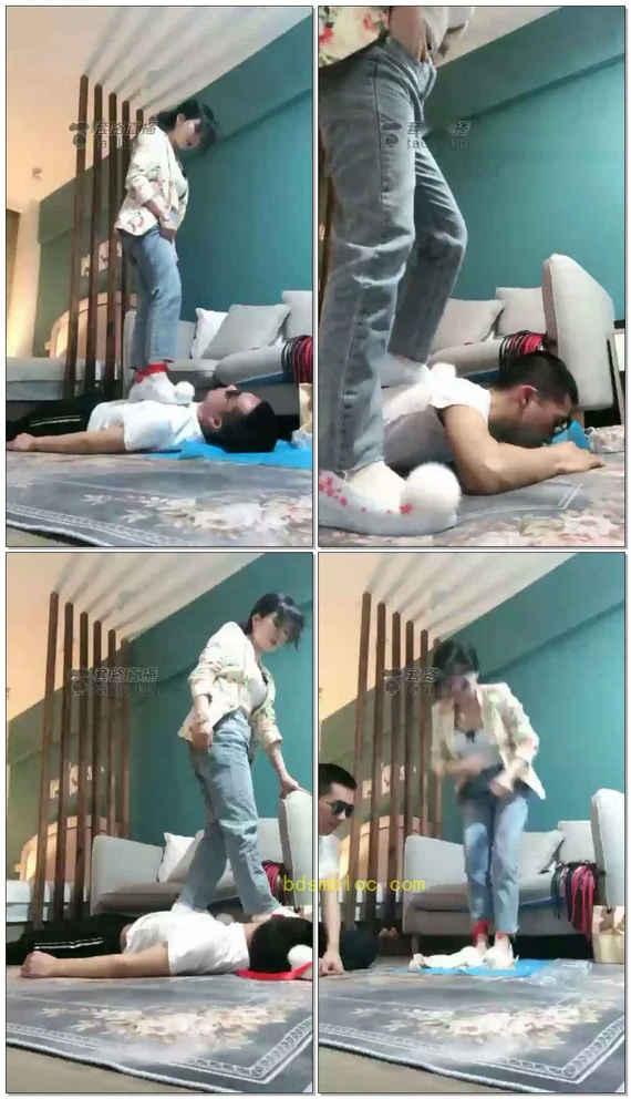 【丹丹S】可爱小白鞋重度踩踏，棉袜制作狗粮