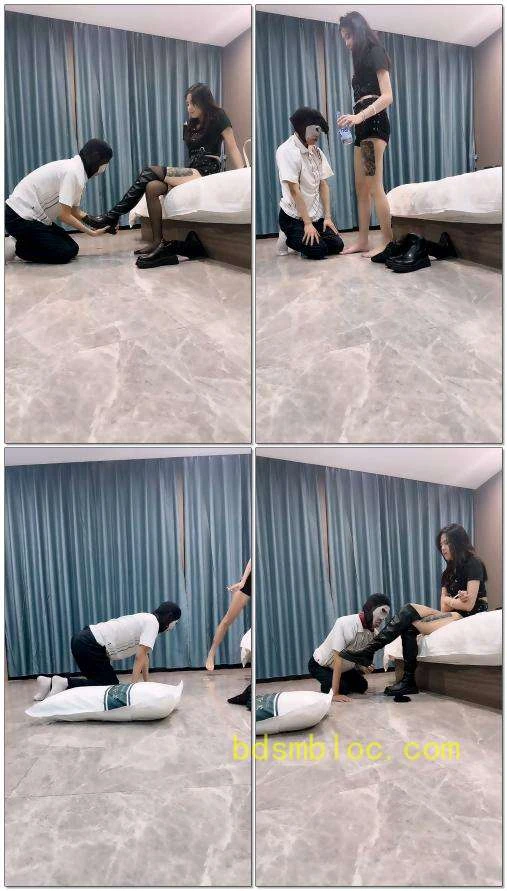【梦瑶瑶主】长靴丝袜调教贱狗