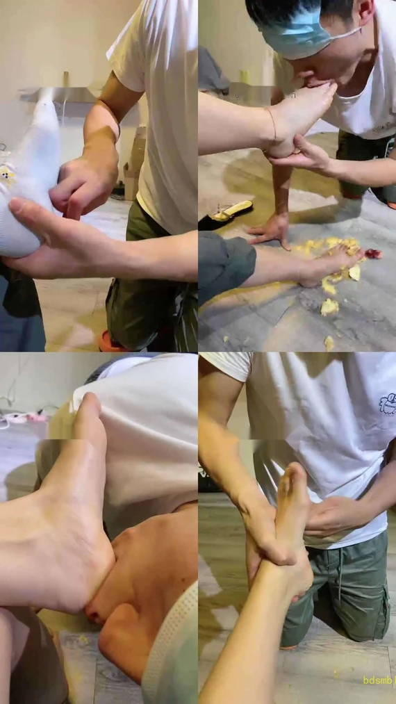 【骨精精】清理脏鞋底/脚喂食
