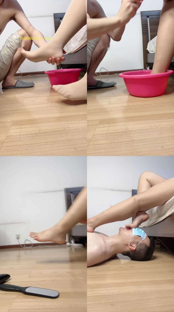 【桃桃樱】裸足狂舔/伺候主人沐足