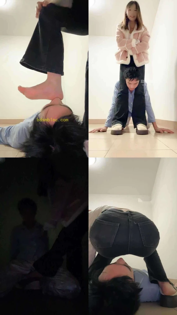 【心动茜茜s】楼道玩狗户外